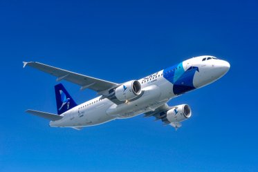 Airbus Flugzeug auf die Azoren